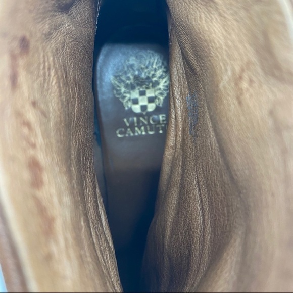 Vince Camuto Hadley brown leather bootie 8 - Picture 11 of 12